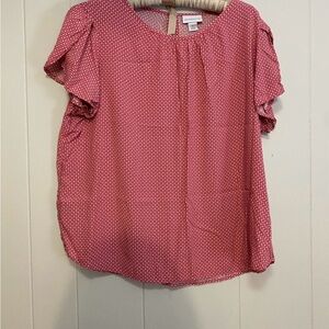 Liz Claiborne Red Polka Dot Blouse